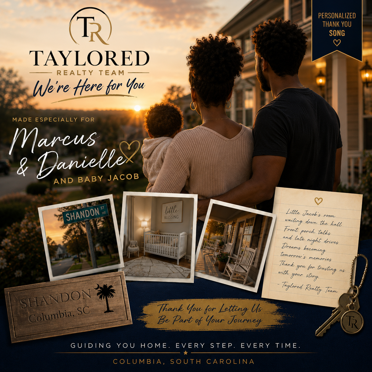 Marcus and Danielle personalized realtor song cover
